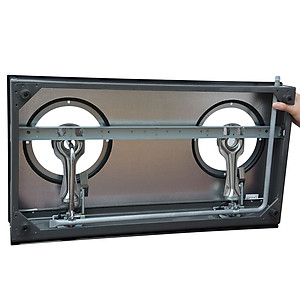 Bếp Ga Dương Đôi Rinnai RV-6Double Glass(L) - Đen- Hãng chính hãng